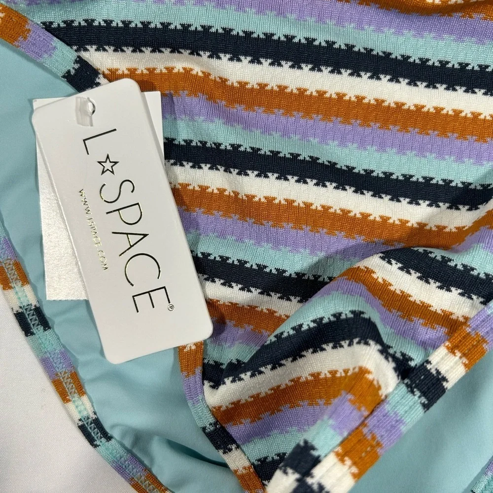 L Space Over the Moon Lee Lee Bralette & Frenchi Bitsy Bottom Bikini Set Sz M